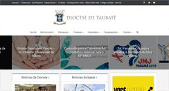 Desktop Screenshot of diocesedetaubate.org.br